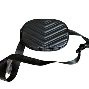 Unknown Brand~ Black Fanny Pack; Faux Leather
